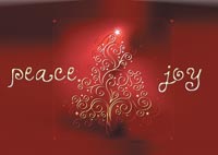 Peace Joy holiday card