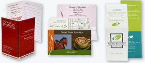 folded business card sample