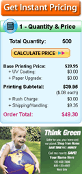 instant business card pricing