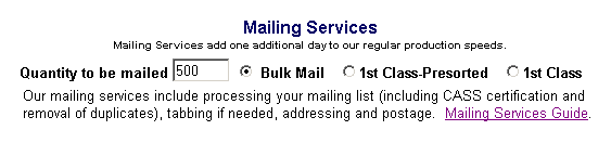 how to order mailings