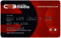 simulated credit card business card