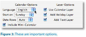 Calendar Options