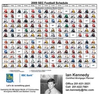 sporting event calendar magnet