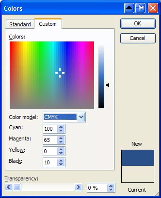 publisher color selector