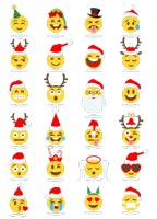 Christmas Emoticons holiday card