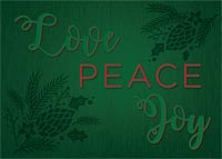 Love Peace Joy holiday card