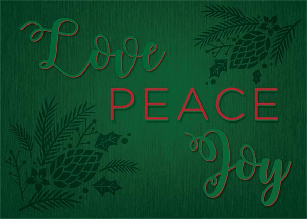 Love Peace Joy card