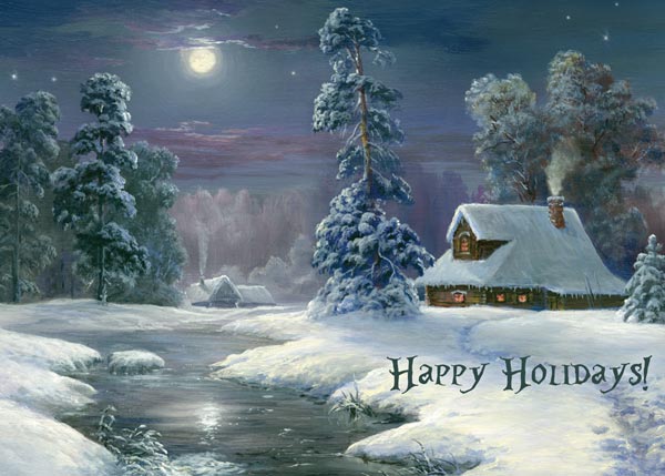 Winter Night card