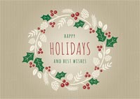 Wreath holiday card