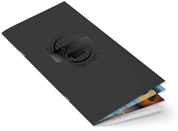 black foil stamping on catalog