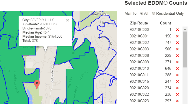 EDDM map example