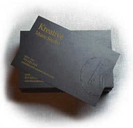 embossed business cards