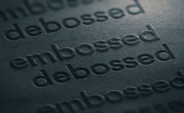 examples of embossing and debossing