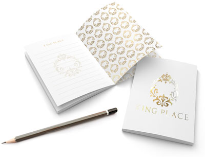 gold foil stamped catalog