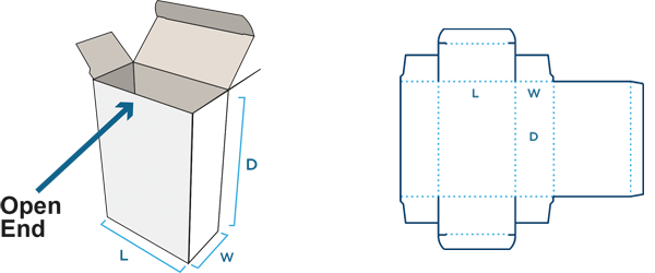 packaging box dimension diagram