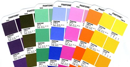 Pantone color book example