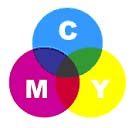 CMYK colors with ink