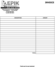 custom invoice form
