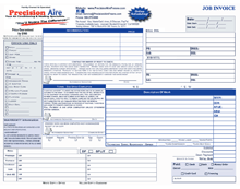 4 color horizontal invoice receipt format