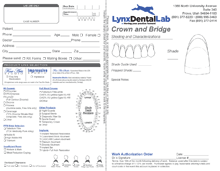 horizontal dental work form