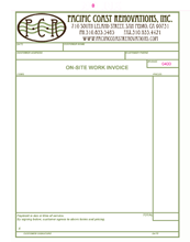 construction work invoice form