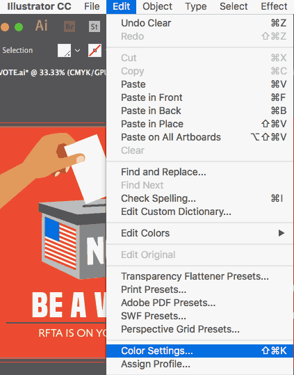 illustrator color settings