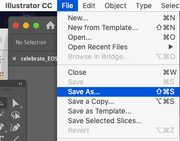 illustrator save as dialog