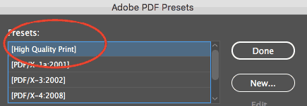 pdf presets high quality