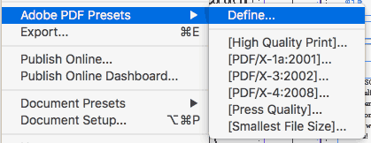 define adobe pdf presets