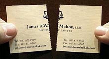 perforated business cards