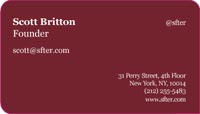 3 round corner business card