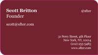 3 round corner business card