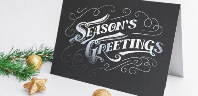 Foil stamping on custom Holiday Cards