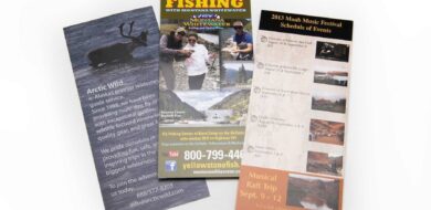 Flyers and brochures that can be mailed by Printing for Less.