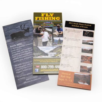 Flyers and brochures that can be mailed by Printing for Less.