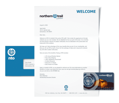 Digital printing and mailing services professional sample from Northern Trail Outfitters.