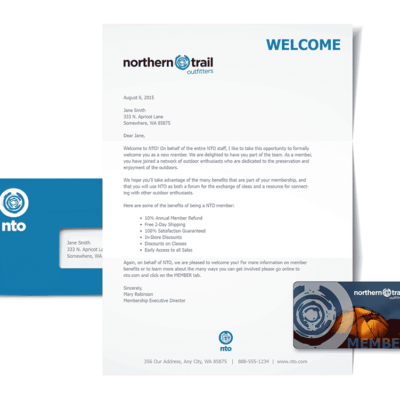 Digital printing and mailing services professional sample from Northern Trail Outfitters.