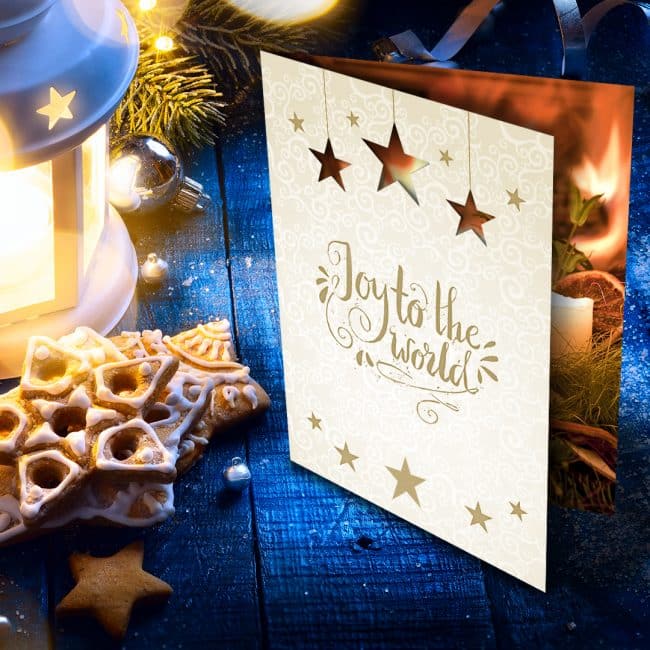 Joy to the world greeting card