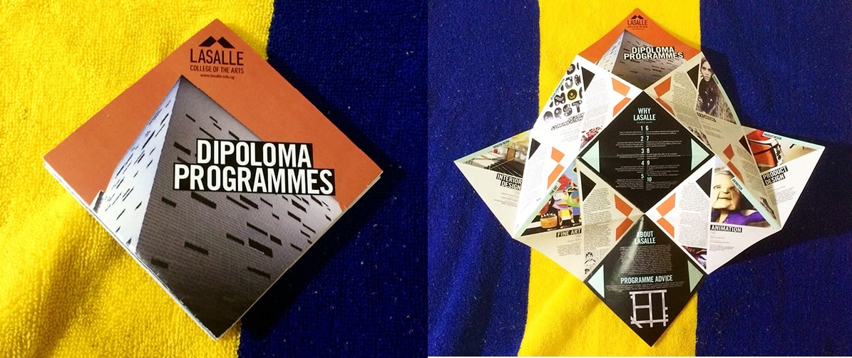 origami college brochure example