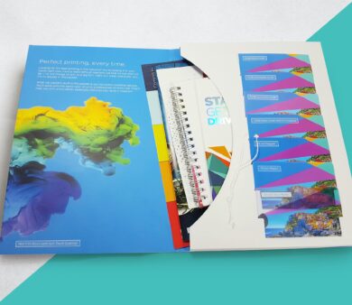 Request a print sample pack from Printing for Less.