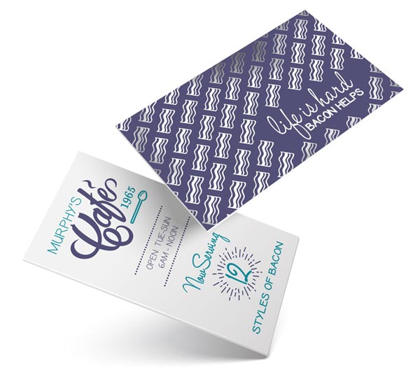 silver foil business card design