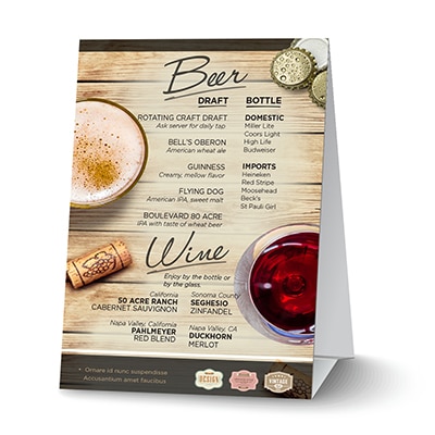 Table Tent Printing Custom Table Tents