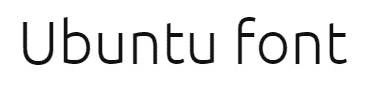 Ubuntu system font face