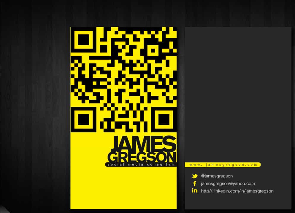 qr code business card example