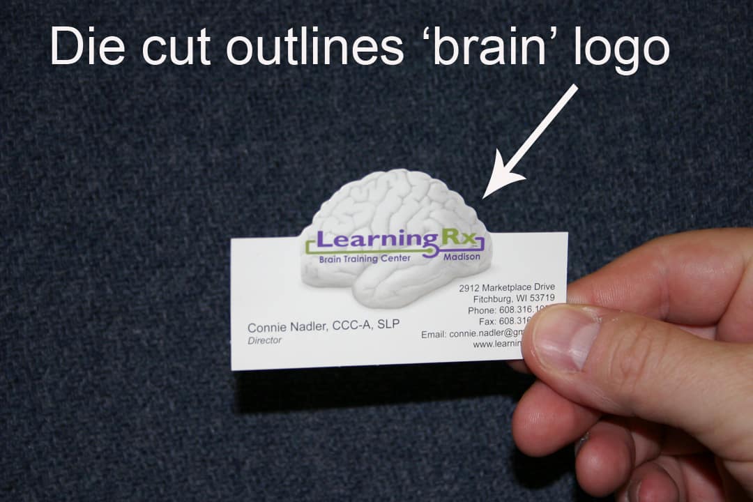 die cut brain logo example