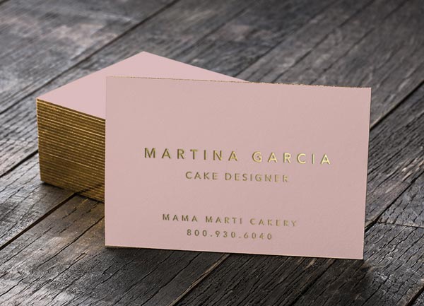 gold foil business card