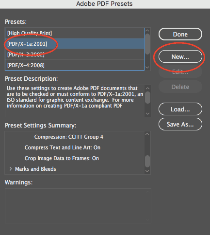 pdf presets new preset