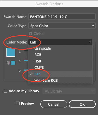 Lab Mode Adobe Illustrator