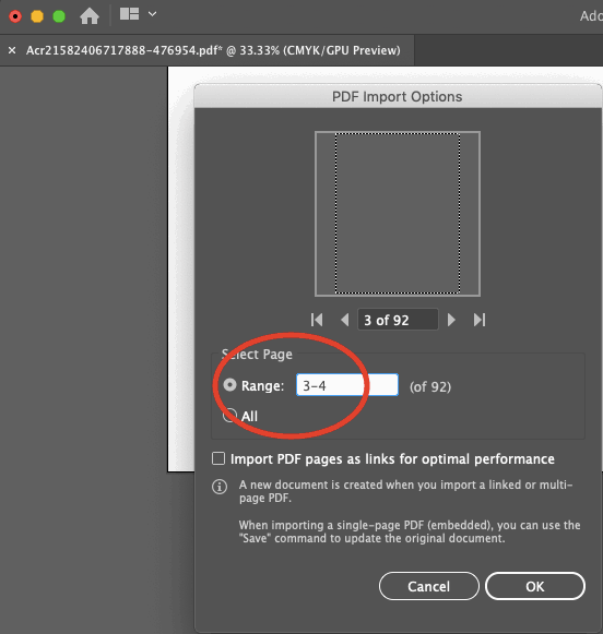 page range details in Adobe Illustrator