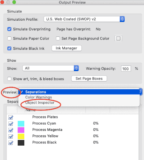 object inspector dialog